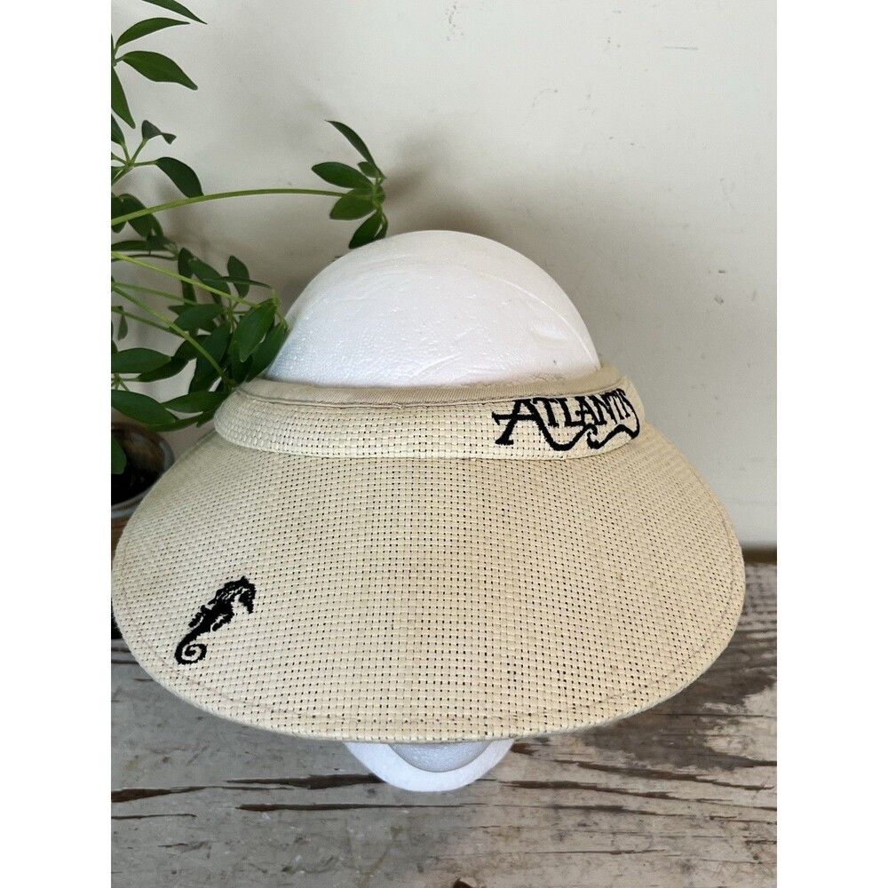 Vintage Atlantis Resort Straw Golf Tennis Sun Visor One Size / Summer / GREAT